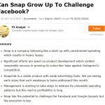 Can Snap Grow Up To Challenge Facebook?
